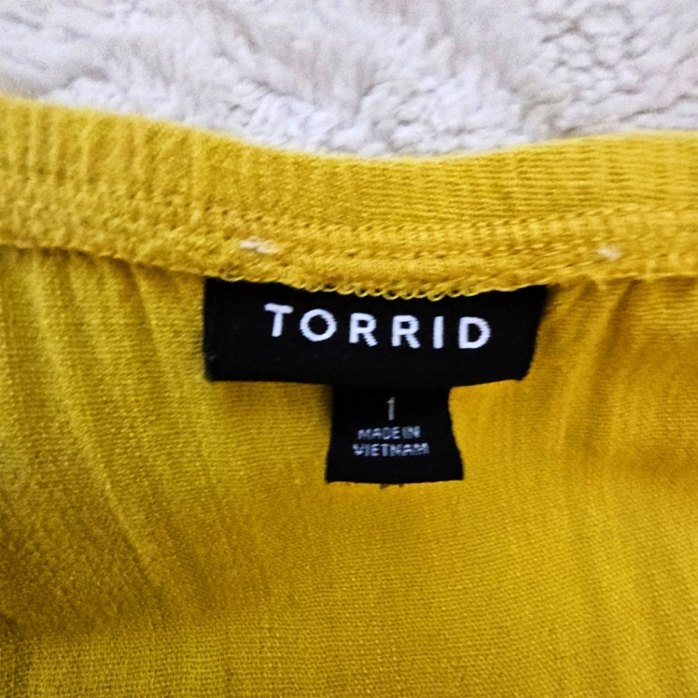 EUC Torrid Yellow Sundress -Sz 1 (16/18) - Picture 5 of 6